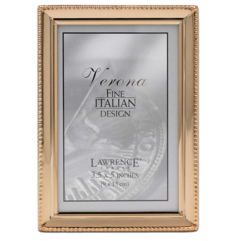 Lawrence Frames Bead Border Design, 3.5x5, Gold - Image 1